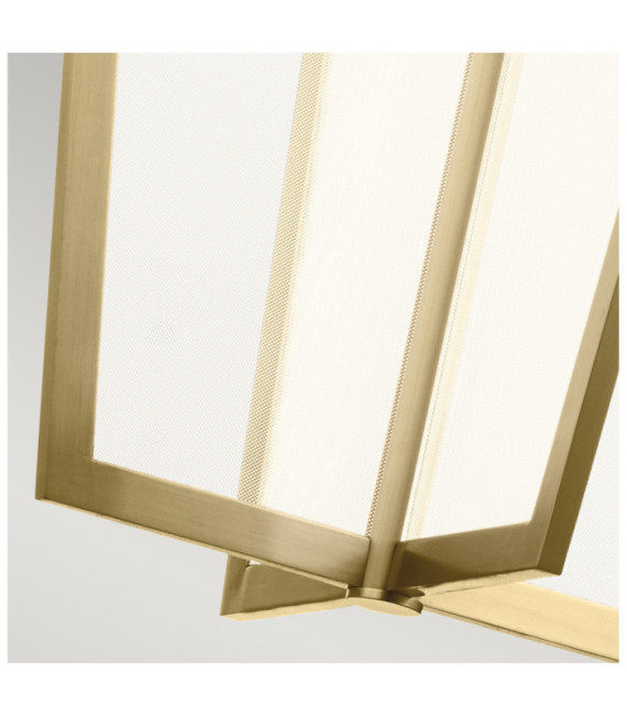 Lámpara colgante LED Kichler Hierro, guía de luz transparente, acrílico, aluminio Oro champán