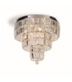 Empire ceiling light Mild steel Chrome, clear
