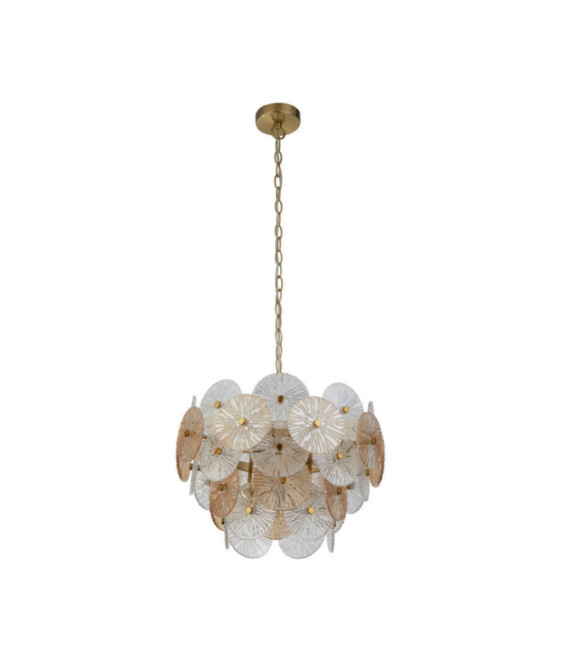 Wagon pendant light Mild steel, glass Bronze