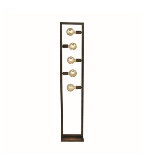 Oblong Floor Lamp Mild Steel Rustic Brown