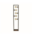 Lampadaire Oblong Acier doux Brun rustique