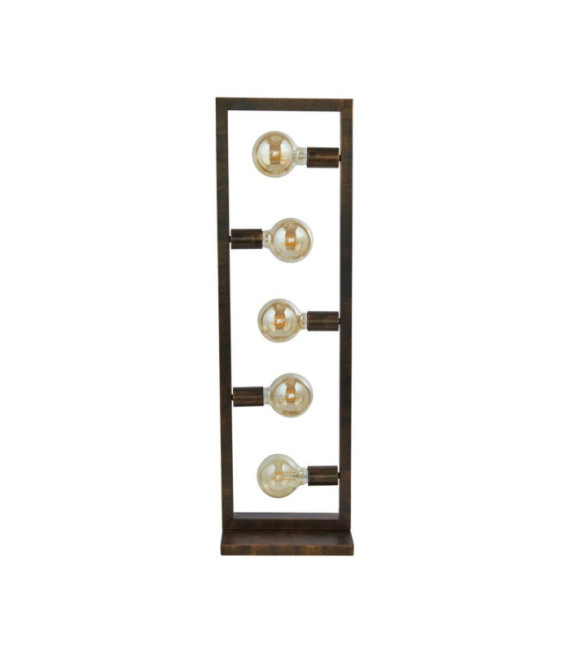 Längliche Stehlampe, Baustahl, rustikal, braun