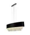 Suspension Glamour Cristal,acier doux,acrylique,tissu Chrome