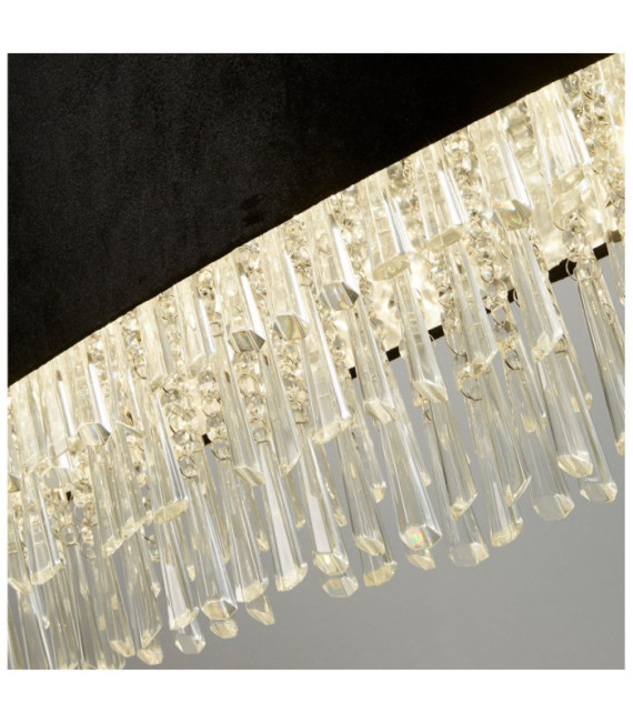Glamour Crystal Pendelleuchte, Weichstahl, Acryl, Chromstoff