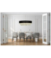 Suspension Glamour Cristal,acier doux,acrylique,tissu Chrome