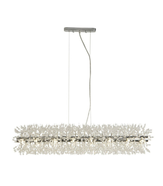 Lampada a sospensione Sunburst Acciaio dolce, vetro trasparente, cromo