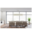 Sunburst pendant light Mild steel, Clear glass, chrome