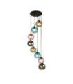 Mardi Pendant Light Mild steel, Black glass