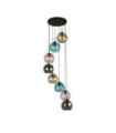 Mardi Pendant Light Mild steel, Black glass
