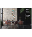 Mardi Pendant Light Mild steel, Black glass