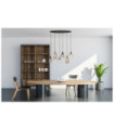 Divine Pendant Light Mild steel, Black glass