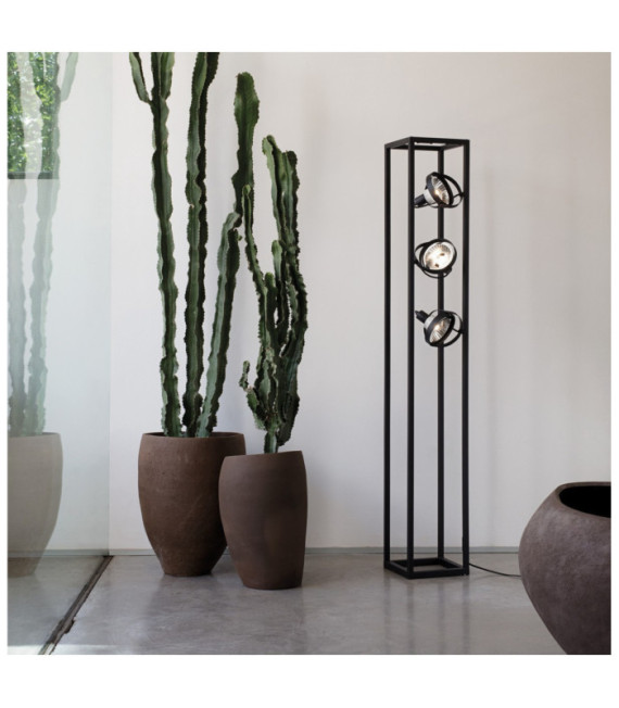 AUDIO Floor Lamp Black Metal