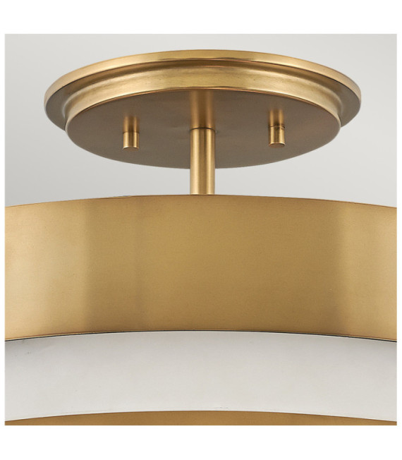Hinkley Faux Alabaster Ceiling Light, Heritage Brass Steel