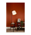 Ridge Floor Lamp Mild Steel, Wood Black, White
