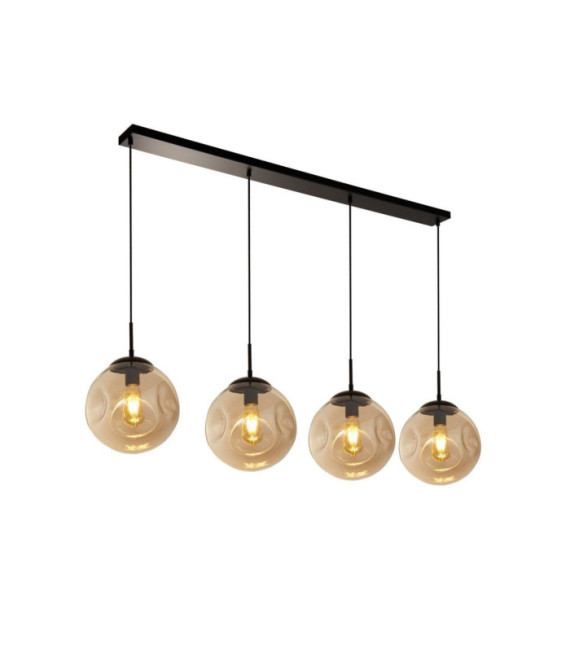 Punch pendant light Mild steel, Black glass
