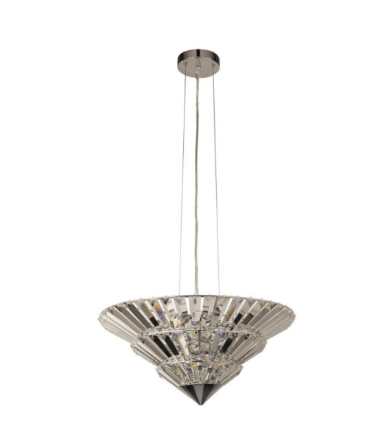 Savannah pendant light Mild steel, clear glass, chrome