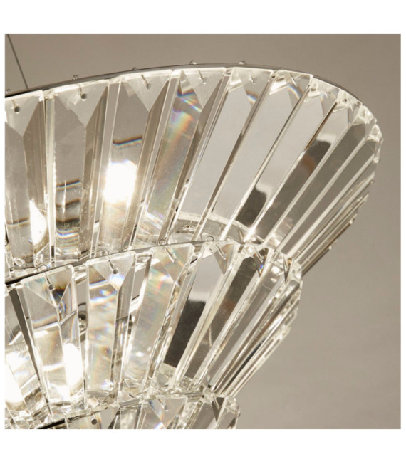 Savannah pendant light Mild steel, clear glass, chrome