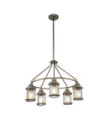 Suspension extérieur Kichler Aluminium,laiton,verre grainé transparent Bronze bruni