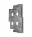 Plafonnier SQUARE blanc 4 ampoules