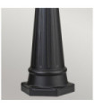 Lampadaire extérieur Bayview Fonte d'aluminium,verre biseauté transparent Noir