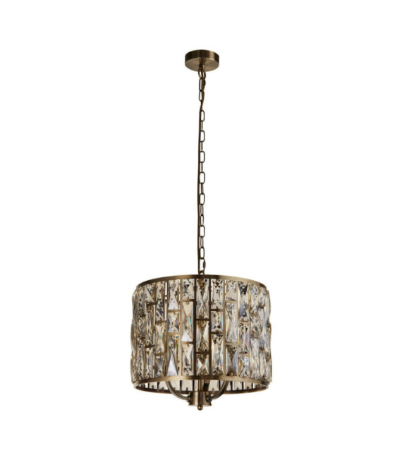 Suspension Bijou Acier doux,verre Laiton Antique