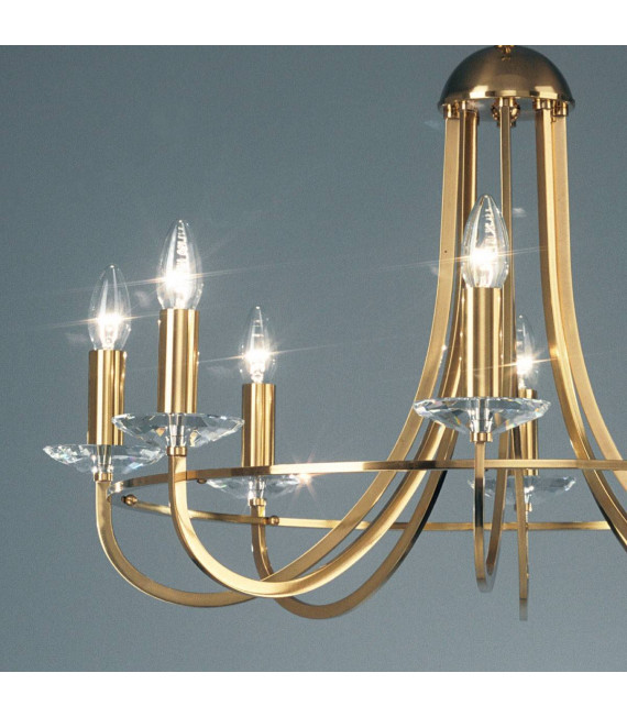 Lampadario classico IMPERIAL ottone inglese 8 lampadine