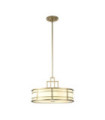 Suspension Fusion Opal Glass, Steel, Painted Natural Brass