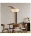 Suspension Fusion Opal Glass, Steel, Painted Natural Brass