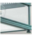Plafonnier extérieur Holborn Verre transparent,laiton massif Vert-de-gris