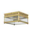 Plafonnier extérieur Holborn Verre transparent,laiton massif Laiton brossé
