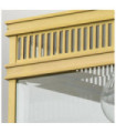 Holborn outdoor ceiling light Clear glass, solid brass Brushed brass