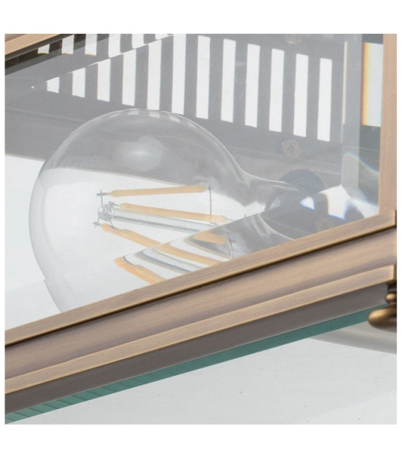 Holborn outdoor ceiling light Clear glass, solid brass Dark bronze