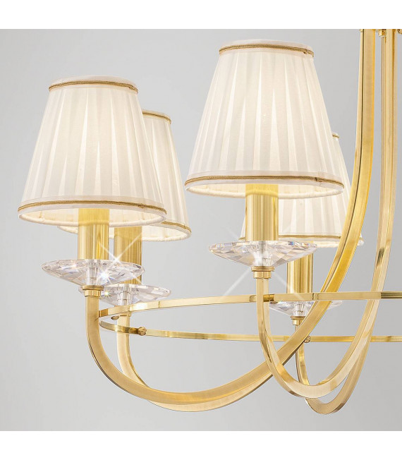 Lampadario classico IMPERIAL ottone inglese 8 lampadine