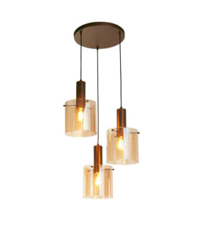 Suspension Sweden Acier doux,verre Brun