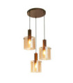 Suspension Sweden Acier doux,verre Brun
