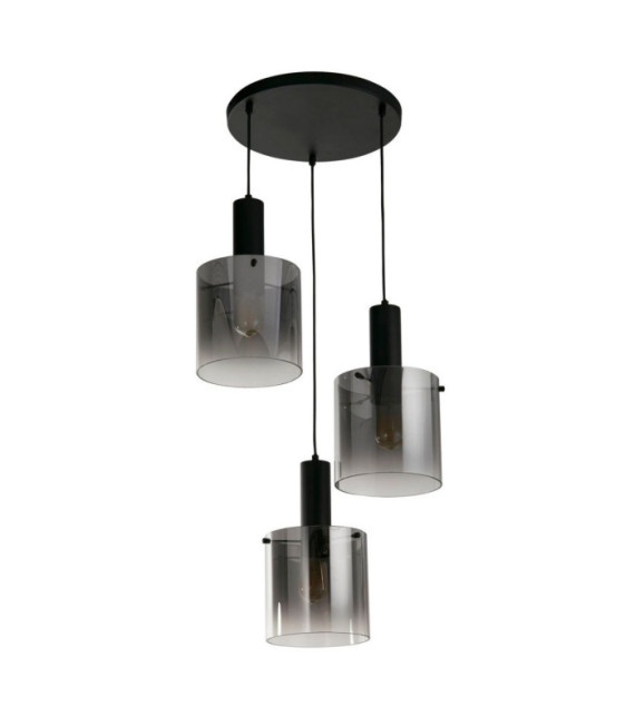 Suspension Sweden Acier doux,verre Noir