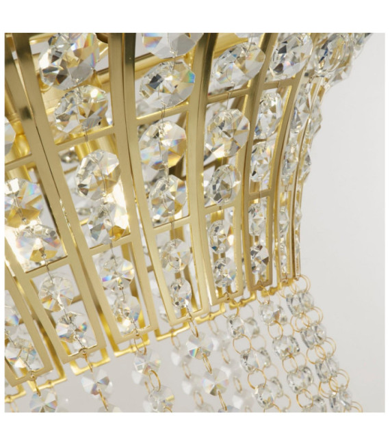 Suspension Gemma Acier doux,cristal Laiton
