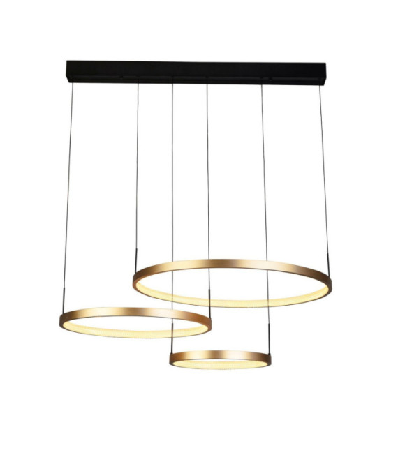Lampada a sospensione Grace LED Acciaio dolce, alluminio, acrilico Oro, Nero