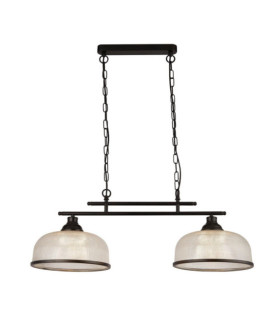 Highworth pendant light Mild steel, Clear glass, black