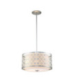 Suspension Ziggy Verre,Acier Argent Laqué
