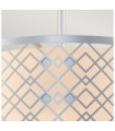 Ziggy Pendant Glass, Lacquered Silver Steel