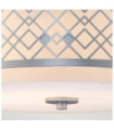 Suspension Ziggy Verre,Acier Argent Laqué
