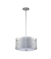 Ziggy Pendant Glass, Lacquered Silver Steel