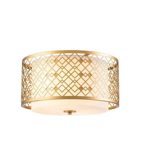 Ziggy Pendelleuchte aus Glas, lackierter Goldstahl