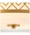 Ziggy Pendant Glass, Lacquered Gold Steel