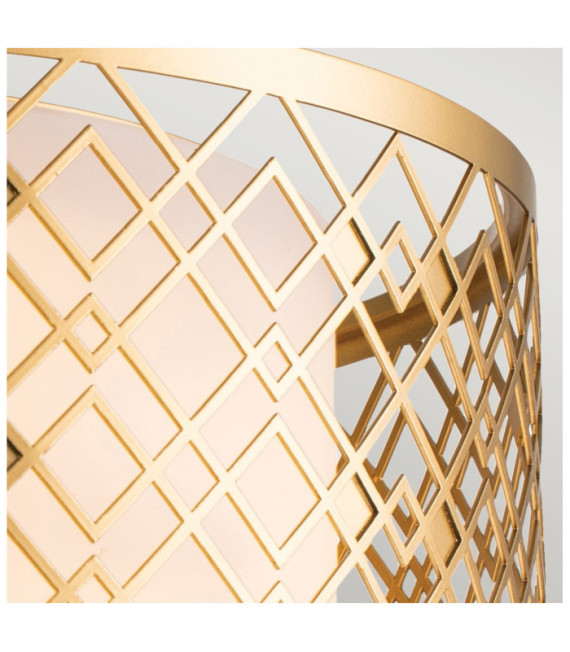 Lampadario Ziggy In Vetro, Acciaio Laccato Oro