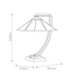 Pomeroy table lamp Art glass, steel Western bronze