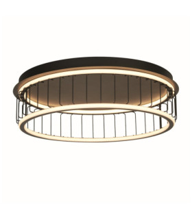 Circolo ceiling light Aluminum, mild steel White, black sand