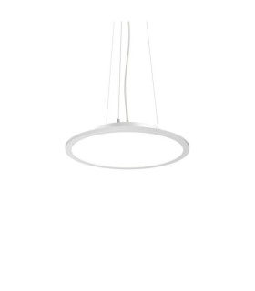 Lámpara colgante LED FLY Metal, plástico, aluminio Blanco mate