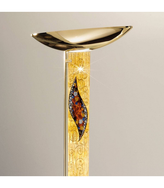 Design Stehleuchte DELPHI Gold 24 Karat 2 Glühbirnen